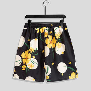 <b>Men's</b> <b>Floral</b> Printed 100% Polyester <b>Shorts</b> Drawstring Closure Elastic Waist Casual Satin <b>Swim</b> Trunks Pockets Breathable Quick - Product Image 2