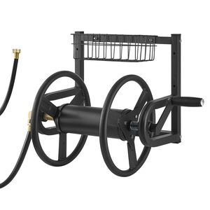 Avvolgitubo da Giardino a Parete Resistente da 15m, Avvolgitore Manuale per Tubo dell'Acqua da 5/8 Pollici, Design Salvaspazio per Uso Esterno - Product Image 6
