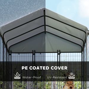Cuccia per Cani da Esterno con Copertura Impermeabile e Resistente ai Raggi UV 6 X 6 X 6 Argento - Cuccia Anti-Fuga con Chiusura di Sicurezza per Animali Domestici - Product Image 5
