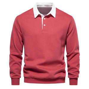 Polo de rugby à manches longues pour homme LuxeRoll, polo décontracté et de golf de haute qualité avec col - Product Image 4
