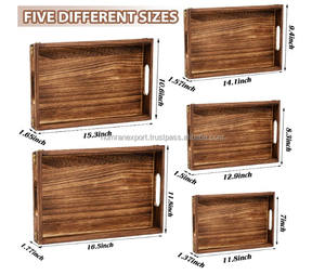 Plateau de service artisanal de taille personnalisée Plateau en bois écologique Artisanat en bois naturel avec technologie avancée - Product Image 3