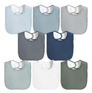 Bavoirs en mousseline Eco Stretch 95% bambou 5% élasthanne - Doux pour la peau, lavage en machine - Product Image 1