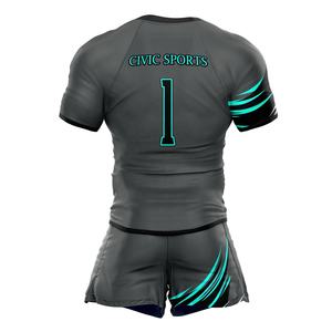 Vêtements de sport personnalisés 100% polyester, uniforme de rugby personnalisé par sublimation - Product Image 6