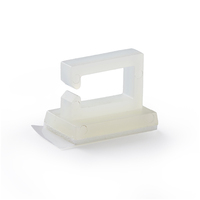 Attaches-câbles adhésifs Essentra, passe-câbles adhésifs en nylon naturel UL94 V2 WS-SE-B, entrée latérale sur base adhésive