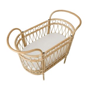 Hot Sale High Quality Rattan Baby <b>Cot</b> Bed Kids Furniture Children Furniture Nursery Room Wholesale Price Factory Outlet - Product Image 1