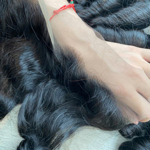 Couleur noire naturelle Bouncy Curly Texture 100% Prix d'usine Super Double Drawn Beautiful Human Hair Bundle - Product Image 2