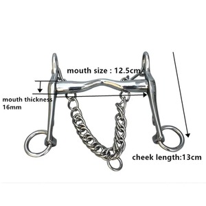 บิตม้าสแตนเลสแบบปรับปรุง ขนาดกลาง สำหรับม้าอังกฤษ ขนาด 5 นิ้ว - Product Image 3