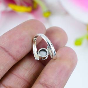Handmade Luxury Freshwater Pearl Bezel Setting <b>Ring</b> 925 Sterling Silver Round Stone Jewelry for Women Party Gift - Product Image 2