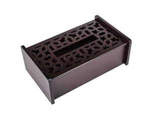 Boîte à mouchoirs carrée en bois rustique personnalisée en gros, couvercle vintage bicolore, distributeur de mouchoirs en bois pour salle de bain d'hôtel - Product Image 4