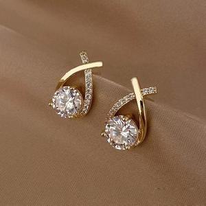 AMBER JEWELS Pendientes Unisex de Oro Sólido de 14K con Diamantes de Corte Brillante Redondo, Color G, Estilo Vintage, Uso Diario, Certificados por IGI - Product Image 2