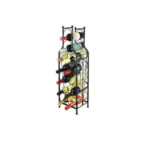 Soporte de Vino de Metal Negro Forjado a Mano para Encimera, Estante Sólido de Metal para Botellas de Vino con Textura Martillada, Soporte de Almacenamiento de Vino - Product Image 2