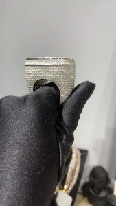Anillo de Moissanita Iced Out con Diamantes, Plata de Ley 925, Anillo de Mezclilla VVS, Anillo de Declaración Hip Hop, Joyería de Lujo, Regalo para Hombre - Product Image 2
