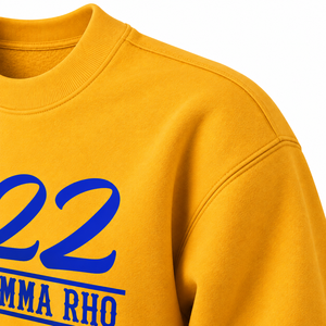 เสื้อสเวตเชิ้ตคอกลมสีเหลืองทอง Sigma Gamma Rho พร้อมตัวอักษรชมพู 1922 Sorority แขนยาว - Product Image 6