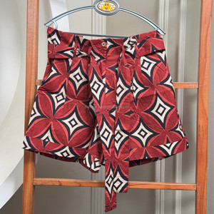Nuevos pantalones cortos elegantes de verano con estampado Floral para mujer, vestido elegante con cinturón de bolsillo, lazo de secado rápido, transpirable, decoración corta con volantes - Product Image 3