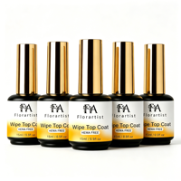 Top Coat Professionnel Sans HEMA pour Ongles - 15ml Gel de Finition Longue Durée avec Couche Adhésive pour Salon
