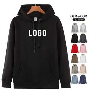 Sudadera con Capucha Corta de Franela Negra 100% Poliéster para Otoño, Diseño ODM, Forrada, para Hombre y Mujer, Color Sólido, Informal - Product Image 5