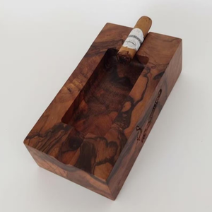 Cendrier en bois de manguier naturel, design rustique durable - Product Image 5