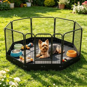 Cuccia Moderna Rettangolare Solida per Cani, Salvaspazio, da Esterno, con Tetto in Acciaio, Elegante, per Interni ed Esterni - Product Image 1