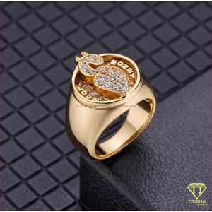Anillo de Plata 925 de Diseño con Doble Círculo y Diamantes Cultivados en Laboratorio con Aspecto de Piedra Brillante para Revendedores Mayoristas - Product Image 4