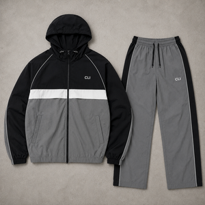 Quickdry Color Block <b>Nylon</b> Windbreaker Custom Printed Logo Reflective Trim Sportswear Full Zip Jacket <b>Jogger</b> Tracksuit Wholesale - Product Image 5