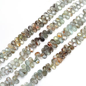 ลูกปัดพลอยอะความารีนทรงหยดน้ำเจียระไนคุณภาพพรีเมียมจากธรรมชาติ รับรองโดยบุคคลที่สาม สวยงามน่าดึงดูดใจ ขายส่ง - Product Image 2