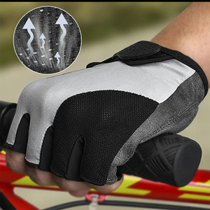 Wholesale Cycling Gloves For Adult <b>Half</b> Finger Quick Dry High Speed Racing Breathable Anti <b>Slip</b> UV Protection Hook Loop Gloves - Product Image 5