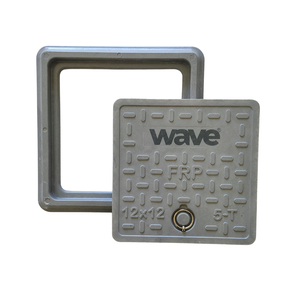 ฝาปิดท่อระบายน้ำ FRP แบบสี่เหลี่ยม ขนาด 12x12 นิ้ว ฝาครอบสำหรับงานก่อสร้าง ฝาปิดแบบแข็ง ขนาด 300x300 มม. วัสดุ SMC DMC รับน้ำหนักได้ 3 ตัน - Product Image 1