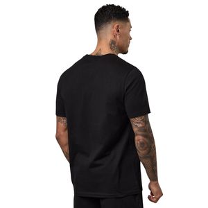 Camiseta de punto con estampado gráfico para hombre, color negro, corte regular, cuello redondo, manga corta, informal, transpirable, ropa de calle - Product Image 2