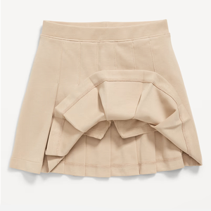 Jupe d'uniforme scolaire plissée beige pour filles, en tissu tissé, utilisée par les élèves - Product Image 5