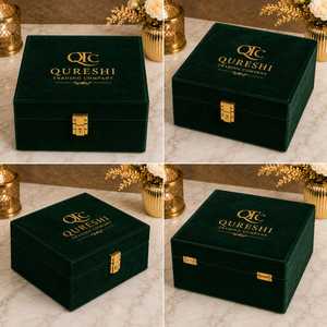 Bolsa de Noche de Terciopelo de Lujo con Caja de Regalo, Correa de Cadena y Cierre Dorado, Diseño Cuadrado para Recuerdos de Fiesta - Product Image 3
