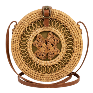 Sac rond en rotin, sac en rotin personnalisé, vente en gros directe d'usine, prix compétitifs, taille personnalisable - Product Image 1