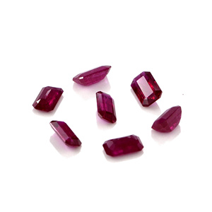 Rubis naturels non traités du Mozambique, octogones calibrés 3x5mm, pierres précieuses de rubis naturelles facettées pour la fabrication de bijoux, prêtes à l'emploi - Product Image 3