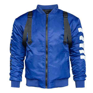 Unisex <b>Techwear</b> Tactical Bomber <b>Jacket</b> Streetwear Functional Urban Style Outerwear with Adjustable Straps - Product Image 1