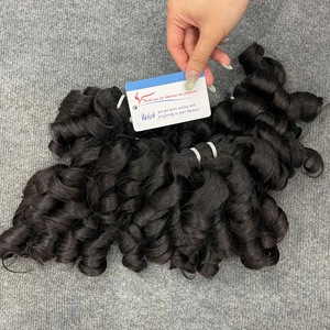 ผมแท้แบบรีมี่ อบไอน้ำ ขายดีที่สุด แบบมัดเป็นช่อ ลอนเด้ง สีดำสนิท จากโรงงานเวียดนาม - Product Image 4