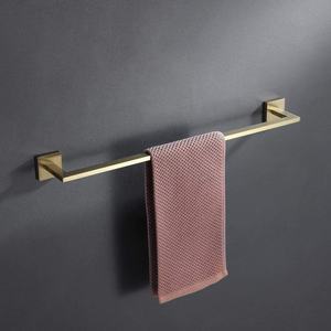 Daystar Trade Electric Gold 4-Piece Eco-Friendly Bathroom <b>Towel</b> Set Wall-Mounted Stainless Steel <b>Towel</b> Rack and Hook - Product Image 6