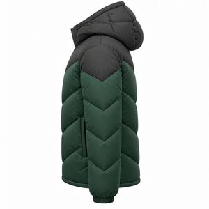 Chaqueta de Invierno Acolchada para Hombre, de Alta Calidad, Personalizable, con Bloques de Color, Resistente al Viento, Informal, con Cierre Completo y Relleno de Poliéster - Product Image 3