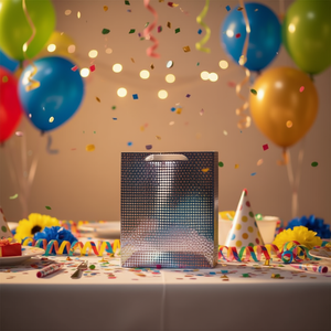 Borsa Regalo ILAN L 42x30x12cm con Stampa Metallizzata per Feste - Product Image 2