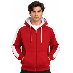 Sweat-shirts à fermeture éclair pour hommes en coton lourd 450 GSM 100% coton OEM ODM Vêtements de mode personnalisés Vêtements décontractés haut de gamme Fermeture éclair sur le devant - Product Image 1