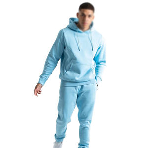 Vêtements de sport en gros : Survêtement de sport personnalisé pour homme, ensemble coupe-vent de gym 2 pièces, tenue de sport, streetwear, sweat à capuche et pantalon - Product Image 1