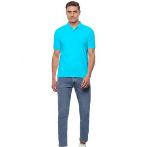 Polo de Manga Corta Blanco para Hombre, Color Sólido, Algodón, Casual, Transpirable, Corte Regular, Tejido de Punto - Product Image 3