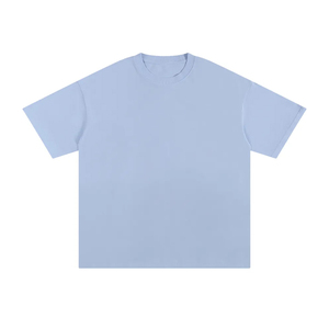 100% Cotton Knitted Solid Formal T-Shirt Regular Fit <b>Drop</b> Shoulder Custom High Quality Printing Heavy Weight Anti-Wrinkle Men - Product Image 1