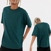 Kaos Pria Oversize Hijau Polos 100% Poliester Lengan Pendek Kasual O-Neck Regular Fit 180 Gram Rajutan Polos