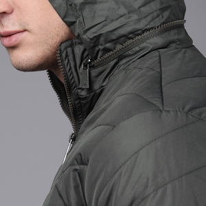 <b>Men</b>’s <b>Lightweight</b> Quilted Puffer <b>Jacket</b> Detachable Hood Slim Fit Windproof Packable Thermal Urban Outerwear OEM - Product Image 5