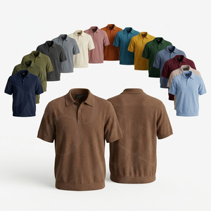 Vêtements de sport en gros, polo décontracté de haute qualité avec tricot texturé doux, confortable pour l'été, polos à manches courtes - Product Image 1