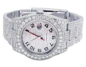 Reloj de Lujo VVS Moissanite, Automático, Analógico, de Acero, con Cuarzo, Estilo Hip Hop, para Hombre, 41MM, 3BAR - Product Image 4