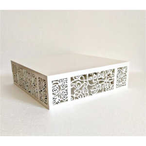 Support à gâteau en fer noir et blanc de style nordique, présentoir géométrique à pilier pour événements, élégant support à cupcakes à plusieurs niveaux en métal - Product Image 6