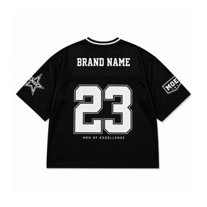 Custom Sublimation Team Uniform American Football Jersey Black Mesh V Neck Athletic Fit With Large Number Personalised Print OEM - Product Image 5