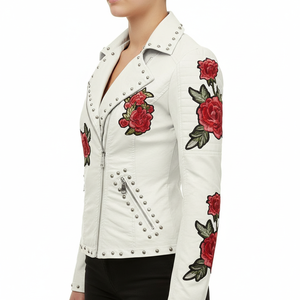Veste en cuir pour femmes, coupe-vent, respirante, sur mesure, OEM, vente en gros - Product Image 4