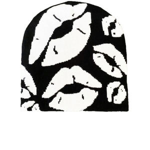 Bonnet classique en tricot double couche, chaud et épais en acrylique, pour l'hiver, avec revers, pour hommes et femmes - Product Image 1