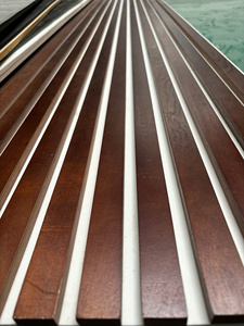 Panneaux muraux acoustiques modernes en placage naturel avec âme en caoutchouc, laine de bois décorative MDF pour la maison, le salon, la salle de sport - Acoustique en polyester - Product Image 2